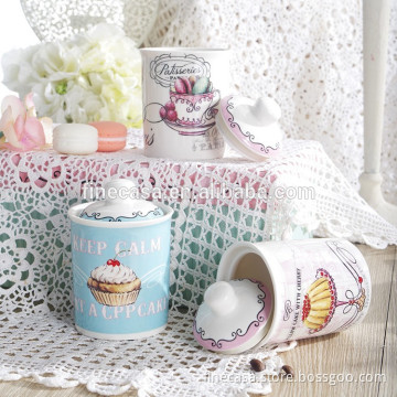 180CC Elegant New Bone China Small Airtight Container of Sweet Cup Cake